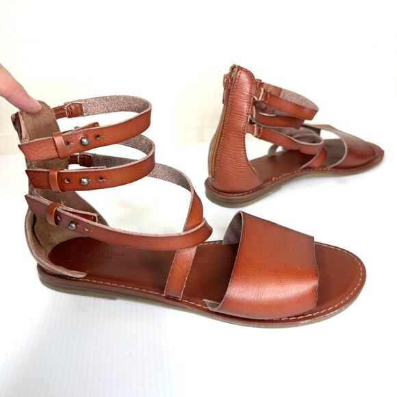 American Eagle Outfitters Shoes - AMERICAN EAGLE Women's Gladiator Sandal Brown Size 9 Summer Strappy Flats Boho